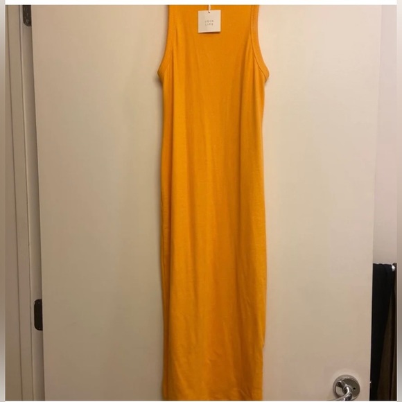 NWT ZARA Orange High Neck Midi Dress - Picture 4 of 4